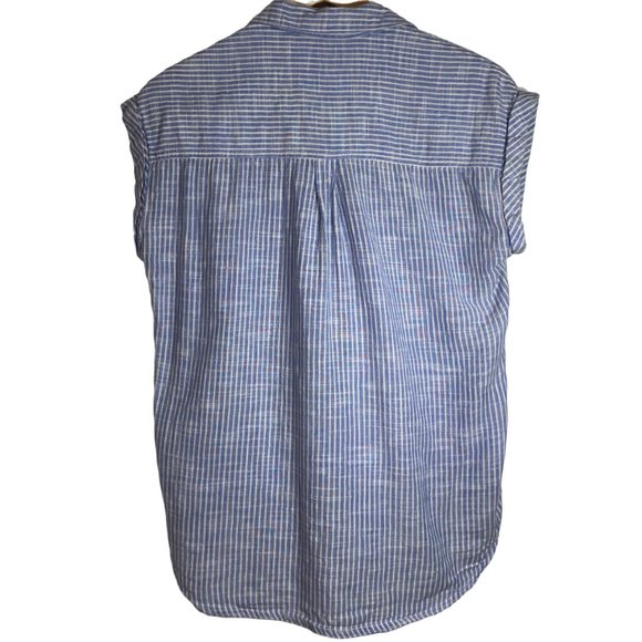 Abercrombie & Fitch Women’s Blue & White Striped Button Down Size S - Picture 6 of 7